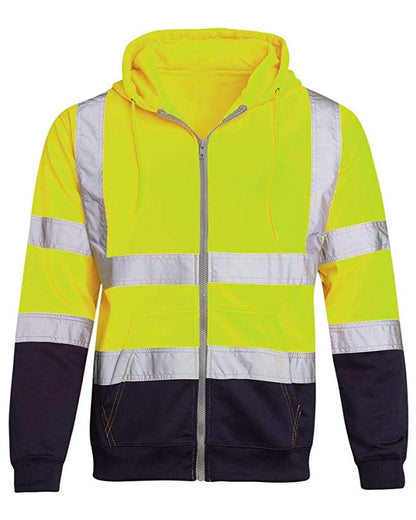 Men Women Workwear High Visibility Work Jacket Coat Reflective Safety Sweatshirt Hooded Coat Wrok Clothing Warm Winter Jackets